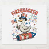 Vuurwerk Patriottische Eend 4 juli 250ste Bier Etiket (Enkel label)
