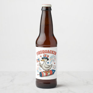 Vuurwerk Patriottische Eend 4 juli 250ste Bier Etiket