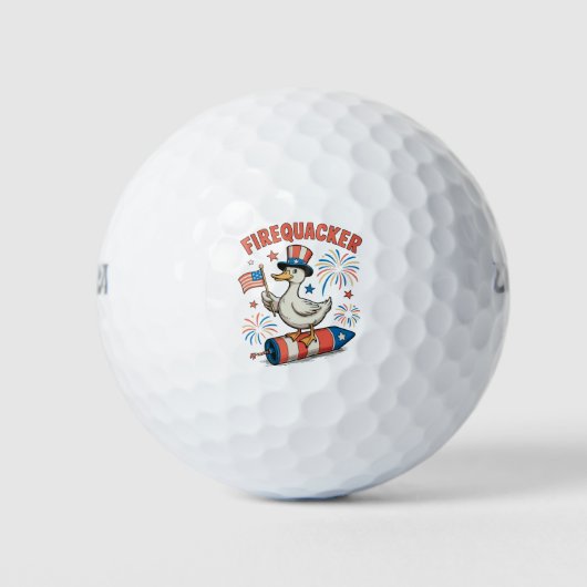 Vuurwerk Patriottische Eend 4 juli 250ste Golfballen (Voorkant)