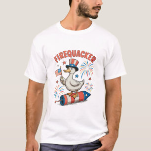 Vuurwerk Patriottische Eend 4 juli 250ste T-shirt