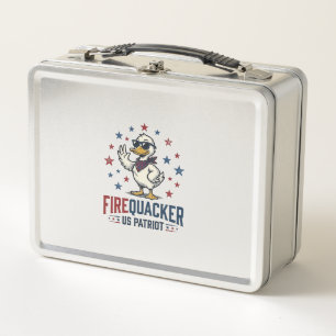 Vuurwerk Patriottische Eend Vintage T-shirt Ontwer
