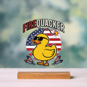 Vuurwerk Patriottische Eend Vuurwerk Vectorontwerp Acryl Bord (Neutraal)