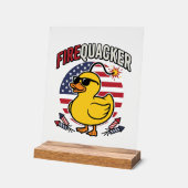 Vuurwerk Patriottische Eend Vuurwerk Vectorontwerp Acryl Bord (Hoek)