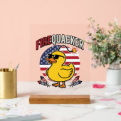 Vuurwerk Patriottische Eend Vuurwerk Vectorontwerp Acryl Bord (Huwelijk)
