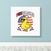 Vuurwerk Patriottische Eend Vuurwerk Vectorontwerp Canvas Afdruk (Insitu (Houten vloer))