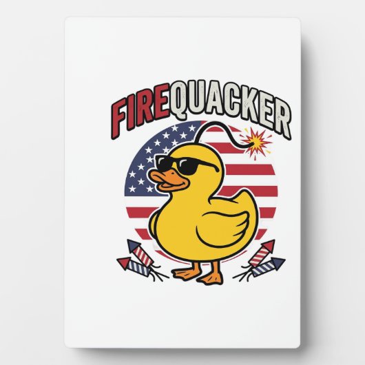 Vuurwerk Patriottische Eend Vuurwerk Vectorontwerp Fotoplaat (voorkant)