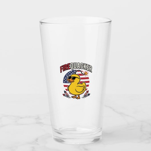 Vuurwerk Patriottische Eend Vuurwerk Vectorontwerp Glas (Voorkant)