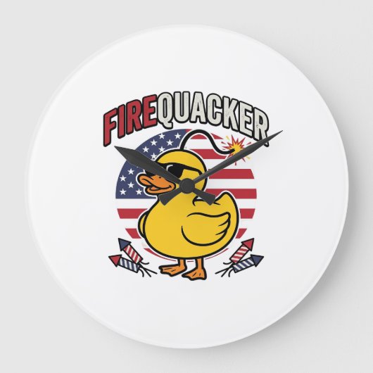 Vuurwerk Patriottische Eend Vuurwerk Vectorontwerp Grote Klok (Voorkant)
