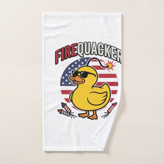 Vuurwerk Patriottische Eend Vuurwerk Vectorontwerp Handdoek (Handdoek)