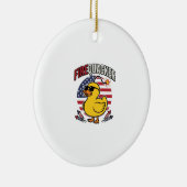 Vuurwerk Patriottische Eend Vuurwerk Vectorontwerp Keramisch Ornament (Rechts)