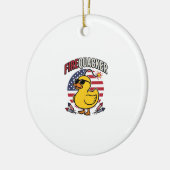 Vuurwerk Patriottische Eend Vuurwerk Vectorontwerp Keramisch Ornament (Links)