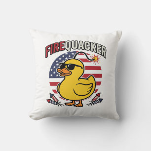 Vuurwerk Patriottische Eend Vuurwerk Vectorontwerp Kussen