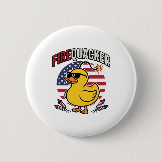 Vuurwerk Patriottische Eend Vuurwerk Vectorontwerp Ronde Button 5,7 Cm (Voorkant)