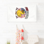 Vuurwerk Patriottische Eend Vuurwerk Vectorontwerp Spandoek (Insitu)