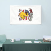 Vuurwerk Patriottische Eend Vuurwerk Vectorontwerp Spandoek (Beurs)