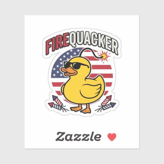 Vuurwerk Patriottische Eend Vuurwerk Vectorontwerp Sticker (Vel)