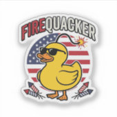 Vuurwerk Patriottische Eend Vuurwerk Vectorontwerp Sticker (Voorkant)