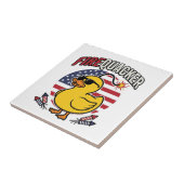 Vuurwerk Patriottische Eend Vuurwerk Vectorontwerp Tegeltje (Zijkant)