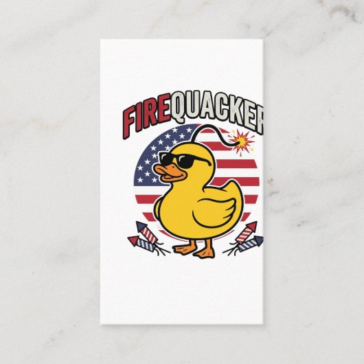 Vuurwerk Patriottische Eend Vuurwerk Vectorontwerp Visitekaartje (Voorkant)