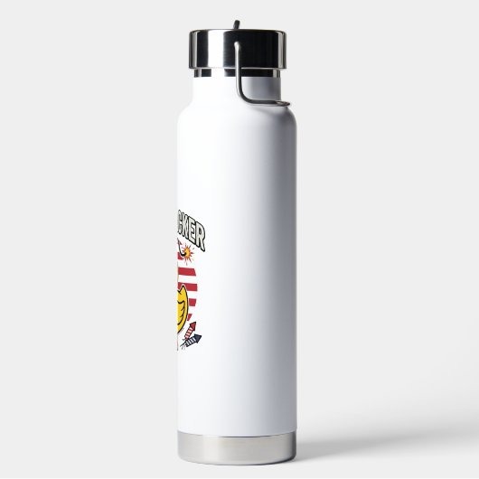 Vuurwerk Patriottische Eend Vuurwerk Vectorontwerp Waterfles (Links)