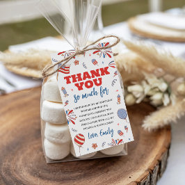 Vuurwerk Patriottische Favoriet Cadeautags Cadeaulabel