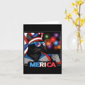 Vuurwerk Patriottische Zwarte Kat Kaart (Gele Bloem)
