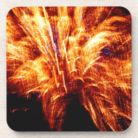 Vuurwerk plastic Onderzetters (Voorkant)