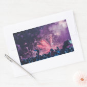 VUURWERK POP RECHTHOEKIGE STICKER (Envelop)