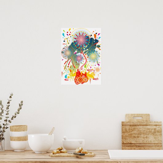 Vuurwerk Poster (Keuken)