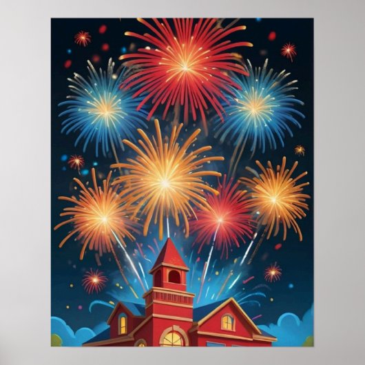 Vuurwerk Poster (Voorkant)