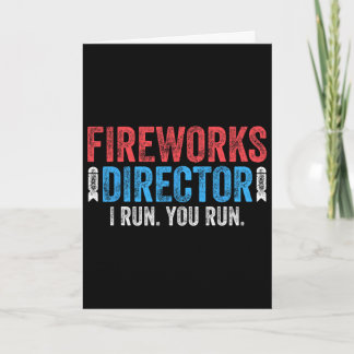 Vuurwerk Regisseur Shirt Ik Ren Jij Rent 4 Juli Kaart