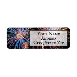 Vuurwerk Retouradreslabel Etiket