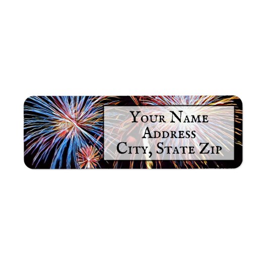 Vuurwerk Retouradreslabel Etiket (Voorkant)