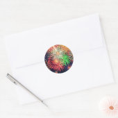Vuurwerk Ronde Sticker (Envelop)