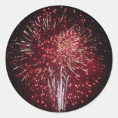 Vuurwerk Ronde Sticker (Voorkant)