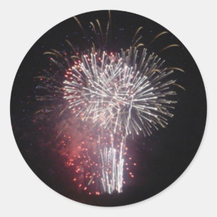 Vuurwerk Ronde Sticker