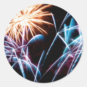 Vuurwerk Ronde Sticker