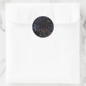 Vuurwerk Ronde Sticker (Tas)