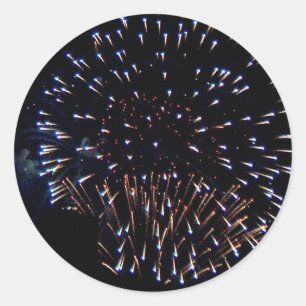 Vuurwerk Ronde Sticker
