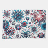 Vuurwerk Rood Wit & Blauw Keukenhanddoek (Horizontaal)