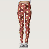 Vuurwerk Roze Geruite Leggings (Voorkant)