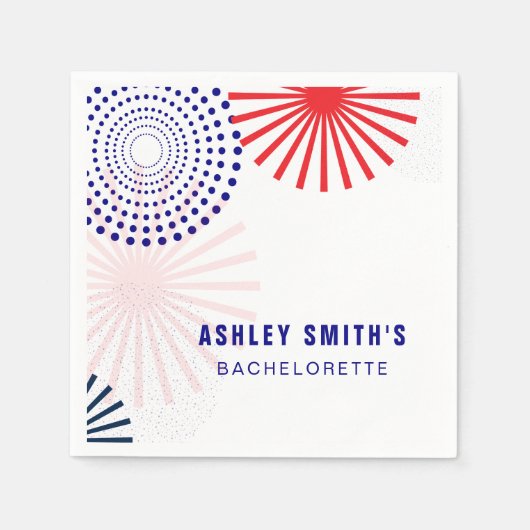 Vuurwerk servetten voor Vier Juli-feest (Voorkant)