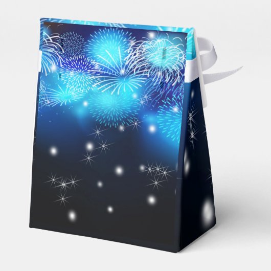 Vuurwerk, Sparkle, Blauw, Lief Zestien, Bedankdoosjes (Achterkant)