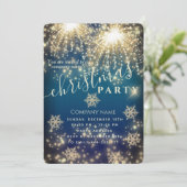 Vuurwerk Sparkle luxe zakelijke kerstfeest Kaart (Staand voorkant)