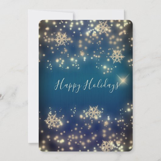 Vuurwerk Sparkle luxe zakelijke kerstfeest Kaart (Achterkant)