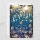 Vuurwerk Sparkle luxe zakelijke kerstfeest Kaart (Voorkant)