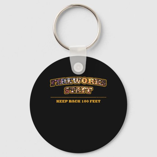 Vuurwerk Staf Pyrotechnicus Pyro Vuur Feest Cadeau Sleutelhanger (Voorkant)