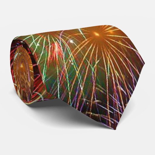Vuurwerk - Stropdas van 4 juli (Opgerold)