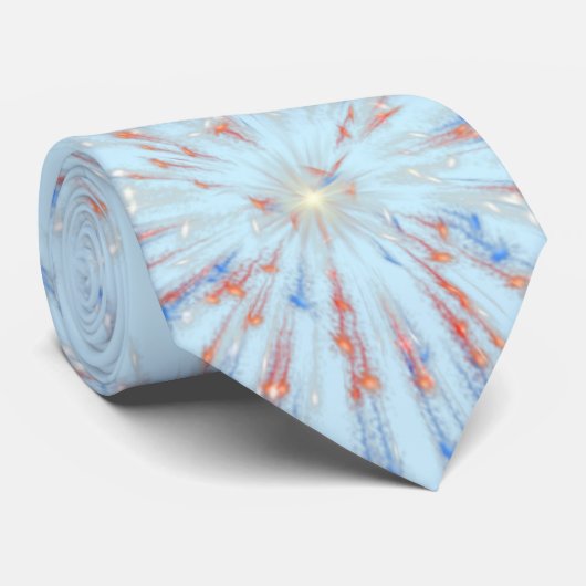 Vuurwerk - Stropdas van 4 juli (Opgerold)