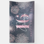 Vuurwerk Sweet 16 Midnight Blush ID984 Spandoek (Verticaal)